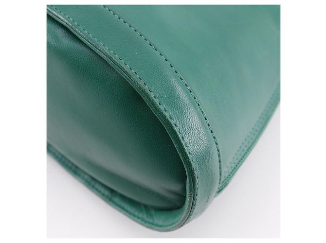 Borsa Tote a Spalla Lunga in Pelle di Vitello Bally Verde - vista 7