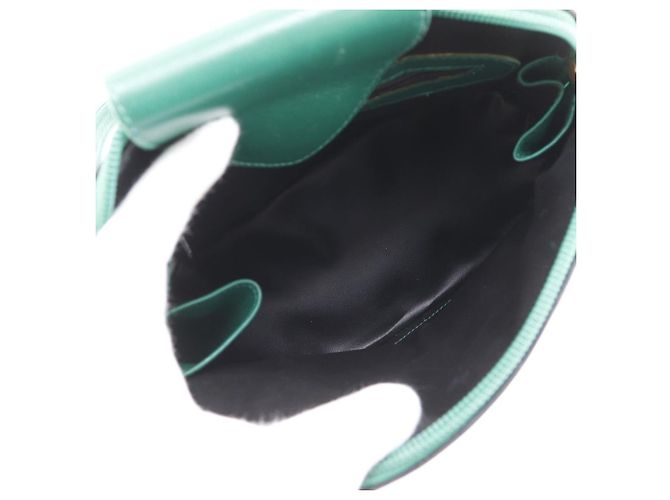 Borsa Tote a Spalla Lunga in Pelle di Vitello Bally Verde - vista 8