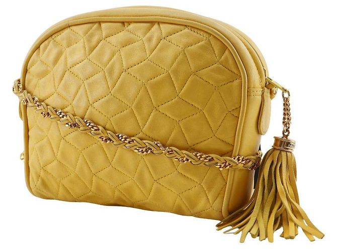 Borsa a tracolla in pelle Bally Giallo - vista 2