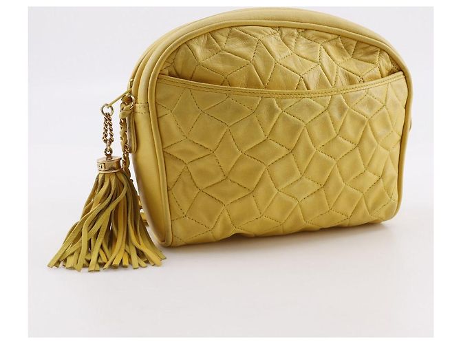 Borsa a tracolla in pelle Bally Giallo - vista 3