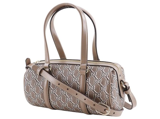 Borsa 2way Gucci GG Shadow in PVC e pelle Marrone - vista 2