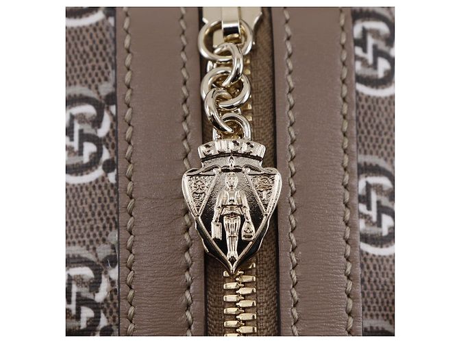 Borsa 2way Gucci GG Shadow in PVC e pelle Marrone - vista 7