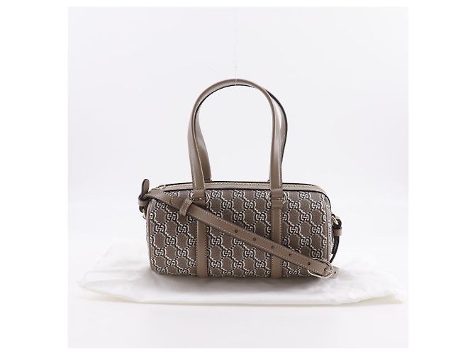 Borsa 2way Gucci GG Shadow in PVC e pelle Marrone - vista 9