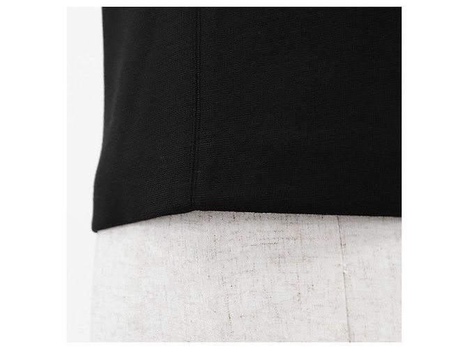 Céline Top sin mangas de cuello alto de lana Celine Triomphe Negro - vista 12