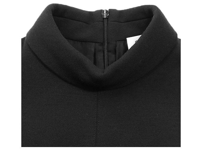 Céline Top sin mangas de cuello alto de lana Celine Triomphe Negro - vista 14