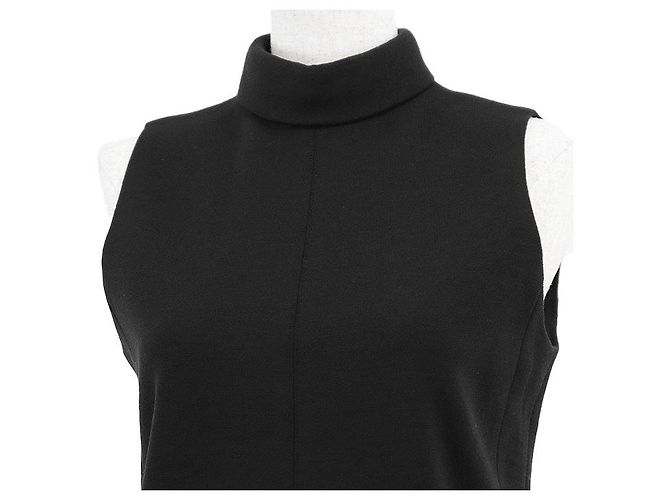 Céline Top sin mangas de cuello alto de lana Celine Triomphe Negro - vista 2