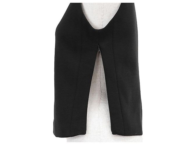 Céline Top sin mangas de cuello alto de lana Celine Triomphe Negro - vista 6