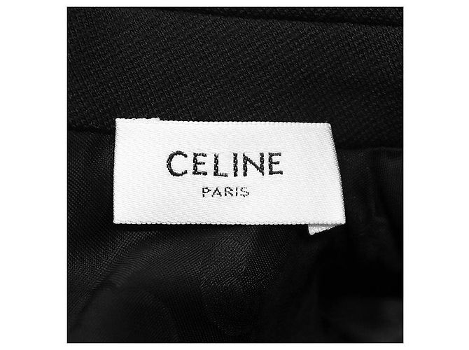 Céline Top sin mangas de cuello alto de lana Celine Triomphe Negro - vista 8