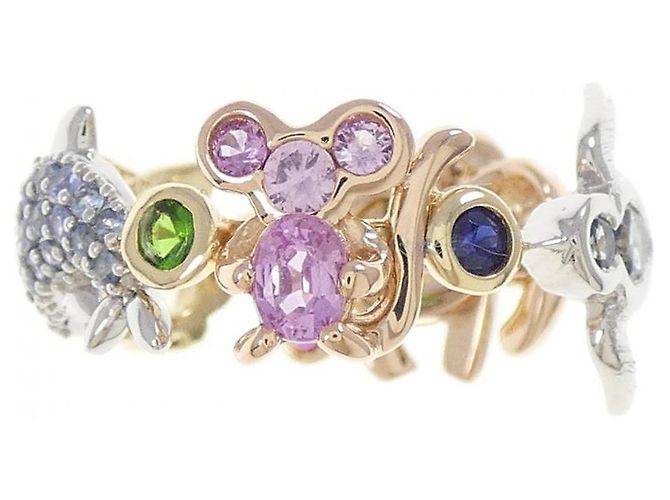 Autre Marque Gstb Platinum Au750 Color Stone Diamond Ring Ring Mehrfarben - Ansicht 2