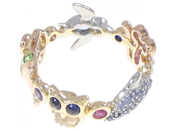 Autre Marque Gstb Platinum Au750 Color Stone Diamond Ring Ring Mehrfarben - Ansicht 3