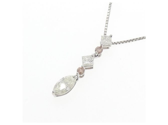 Autre Marque Collana di Diamanti PT900 PT850 Argento - vista 3