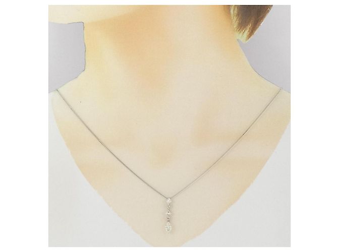 Autre Marque Collana di Diamanti PT900 PT850 Argento - vista 6