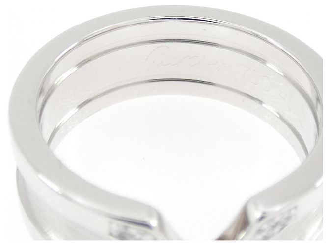 Anello Cartier C2 Small Band in oro bianco 18K - vista 3