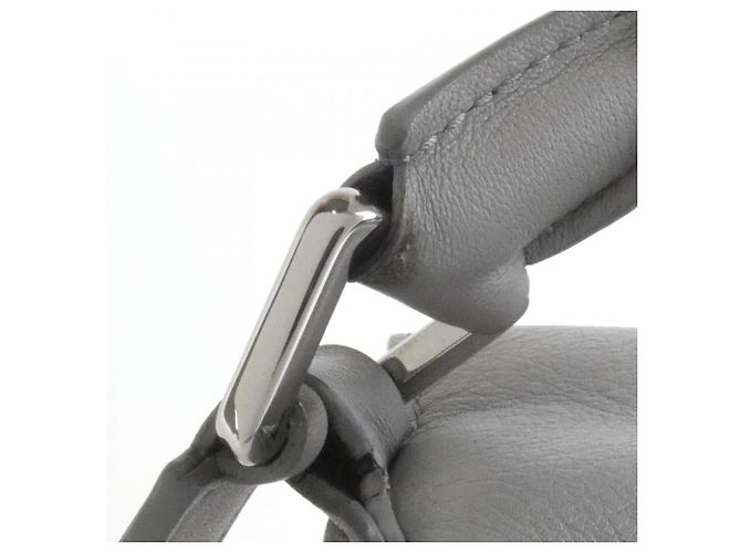 Loewe Puzzle Small Handtasche aus grauem Leder Braun - Ansicht 7