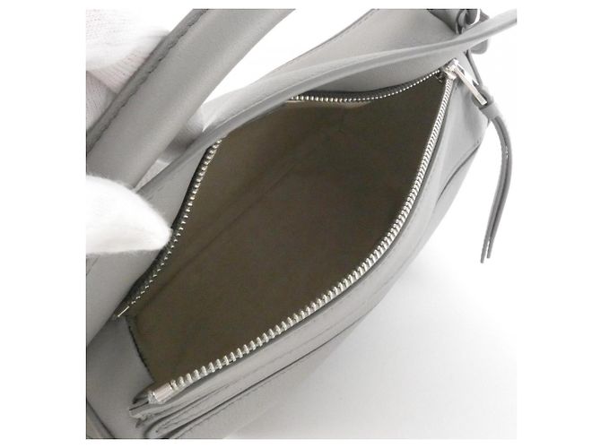 Loewe Puzzle Small Handtasche aus grauem Leder Braun - Ansicht 9