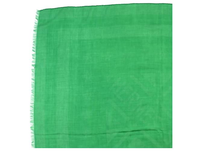 Hermès Sciarpa in cashmere Hermes Sellier Verde - vista 3