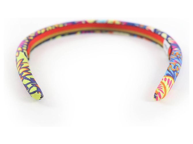 Hermès Fascia per capelli in seta Hermes Elsa Wild Singapore Multicolore - vista 4