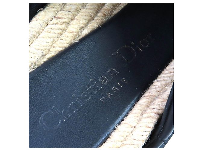 Sandali Christian Dior DTWIST in pelle di vitello trapuntata Cannage Nero - vista 10