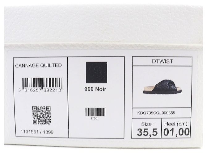 Sandali Christian Dior DTWIST in pelle di vitello trapuntata Cannage Nero - vista 12