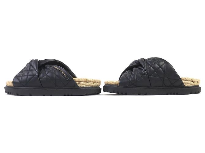 Sandali Christian Dior DTWIST in pelle di vitello trapuntata Cannage Nero - vista 3