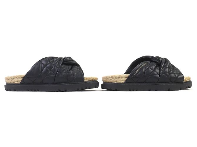 Sandali Christian Dior DTWIST in pelle di vitello trapuntata Cannage Nero - vista 4