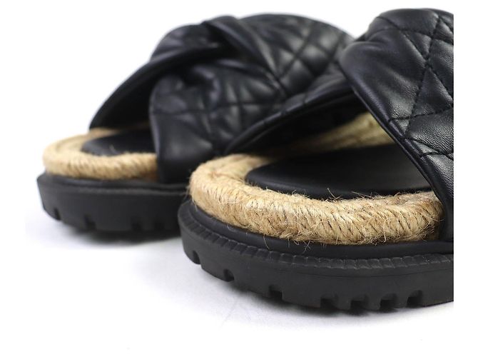Sandali Christian Dior DTWIST in pelle di vitello trapuntata Cannage Nero - vista 5