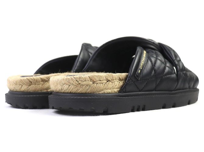 Sandali Christian Dior DTWIST in pelle di vitello trapuntata Cannage Nero - vista 7