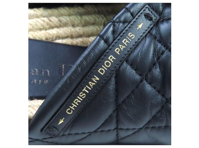 Sandali Christian Dior DTWIST in pelle di vitello trapuntata Cannage Nero - vista 9