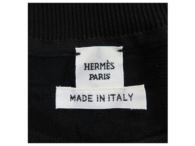 Hermès Hermes Naoussa Chaine Seda de Punto Negro - vista 5