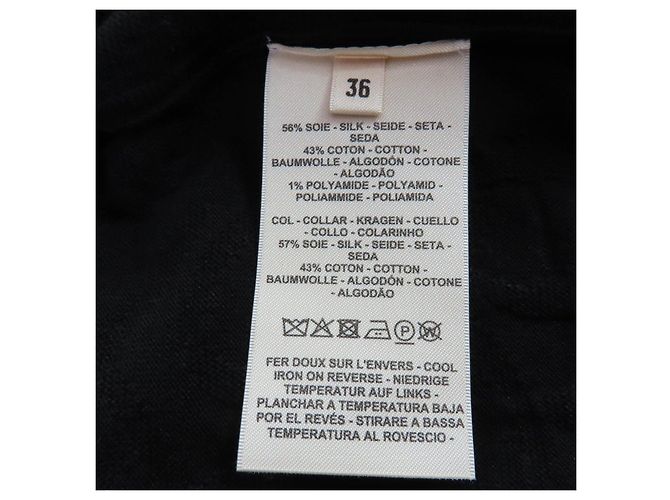 Hermès Hermes Naoussa Chaine Seda de Punto Negro - vista 6
