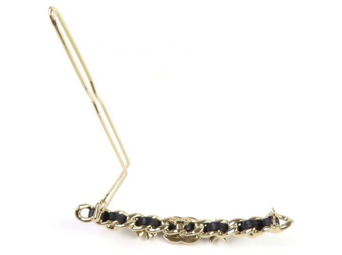 Timeless Spilla Bijou Chanel COCO Mark Chain Pearl Star Clover D'oro - vista 3