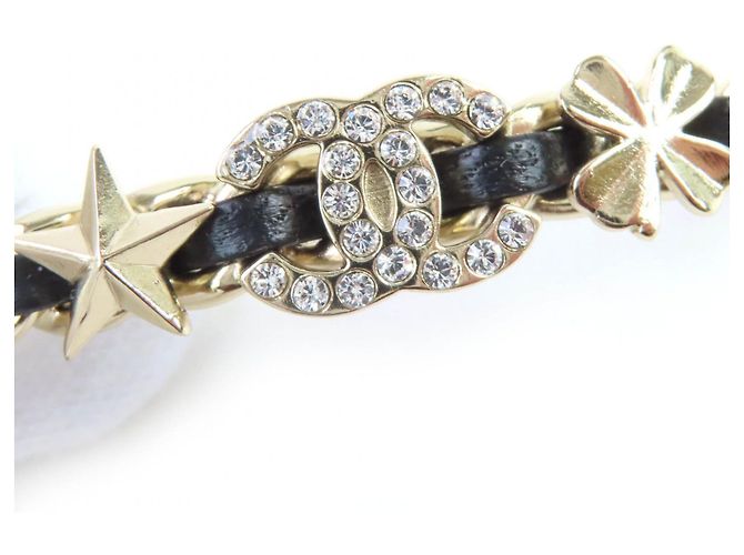 Timeless Spilla Bijou Chanel COCO Mark Chain Pearl Star Clover D'oro - vista 4