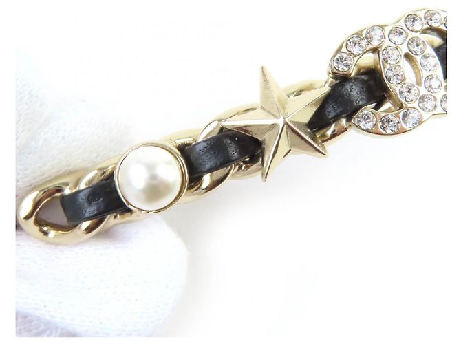 Timeless Spilla Bijou Chanel COCO Mark Chain Pearl Star Clover D'oro - vista 5