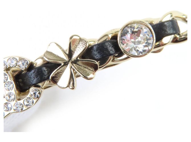 Timeless Spilla Bijou Chanel COCO Mark Chain Pearl Star Clover D'oro - vista 6