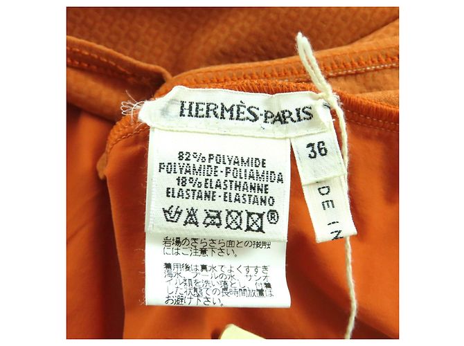 Hermès Hermes Nylon-Bademode mit H-Motiv Orange - Ansicht 6