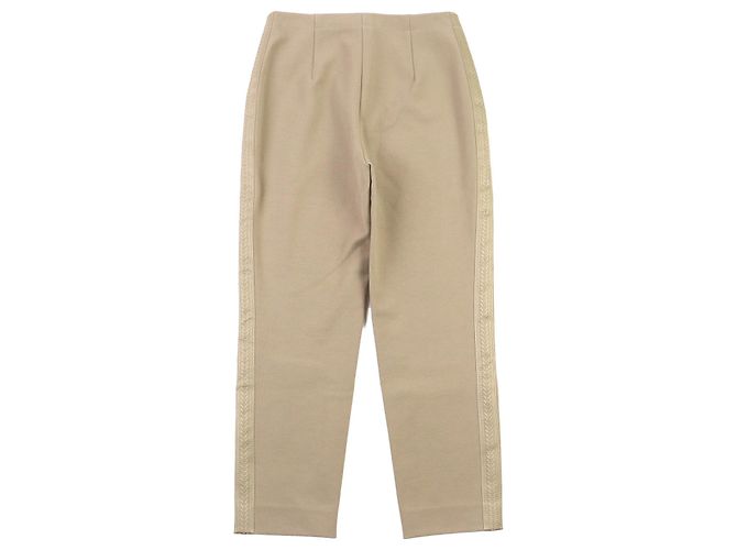 Calças de algodão com stretch Christian Dior Bege - vista 2