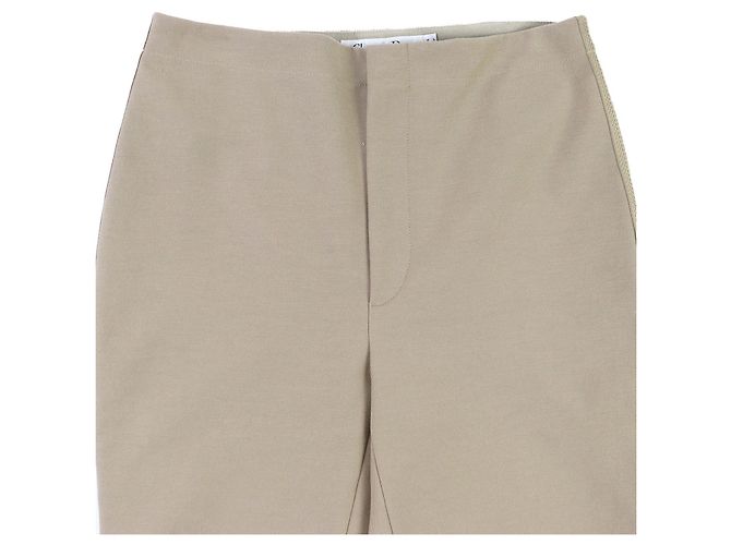 Calças de algodão com stretch Christian Dior Bege - vista 3