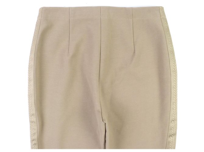 Calças de algodão com stretch Christian Dior Bege - vista 4
