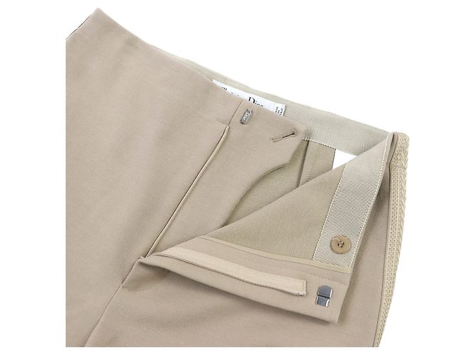 Calças de algodão com stretch Christian Dior Bege - vista 5