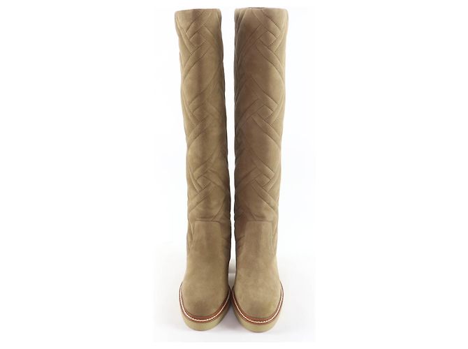 Hermès Botas Exlibris Quilted Fjord de ante Hermes Beige - vista 4