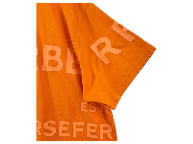 Camiseta de algodón con estampado Burberry Horseferry Naranja - vista 4