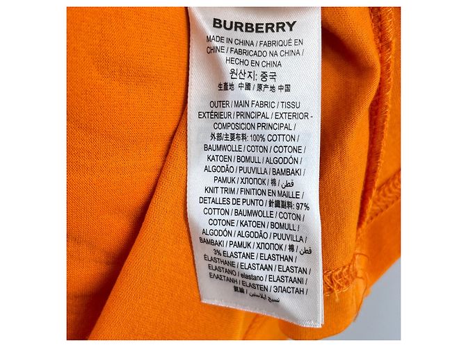Camiseta de algodón con estampado Burberry Horseferry Naranja - vista 7