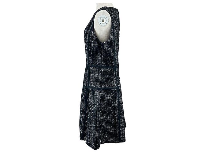 Autre Marque RED VALENTINO Tweed-Kleid mit Schleife Schwarz - Ansicht 2