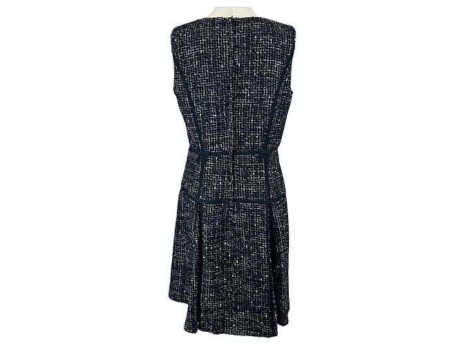 Autre Marque RED VALENTINO Tweed-Kleid mit Schleife Schwarz - Ansicht 3