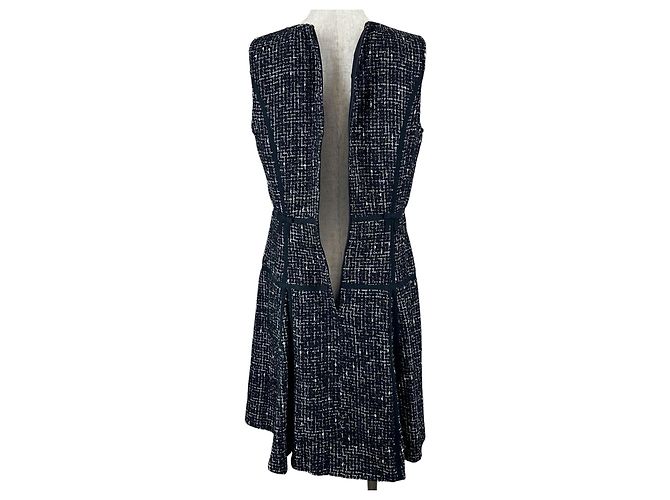 Autre Marque RED VALENTINO Tweed-Kleid mit Schleife Schwarz - Ansicht 4