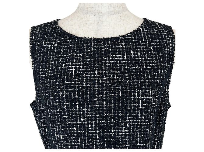 Autre Marque RED VALENTINO Tweed-Kleid mit Schleife Schwarz - Ansicht 5