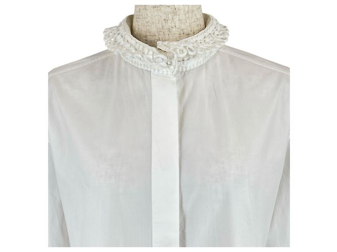 Camicia a maniche lunghe in cotone Valentino WB0AB3155A6 Bianco - vista 4