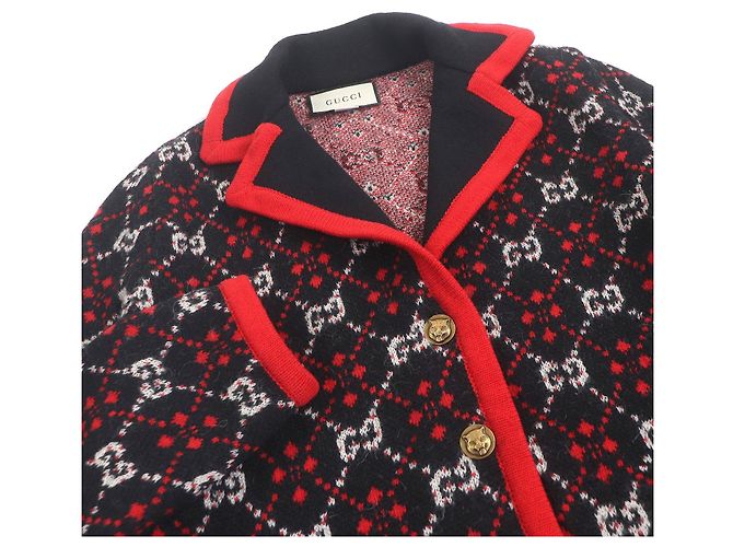 Cárdigan de jacquard GG Gucci Negro - vista 2