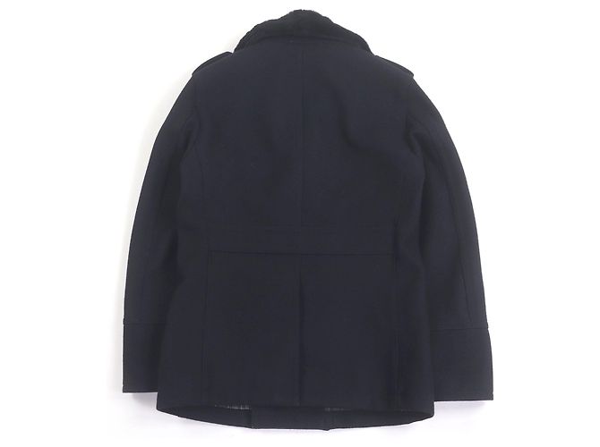 Abrigo cruzado de piel de conejo Burberry Black Label Azul Azul marino - vista 4