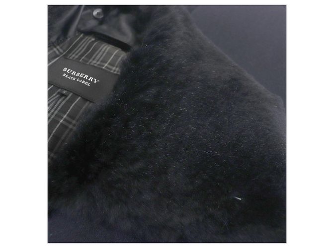 Abrigo cruzado de piel de conejo Burberry Black Label Azul Azul marino - vista 5